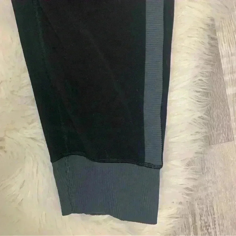 ATHLETA Elation Rib Trim 7/8 Tight Black & Anthracite Grey sz 3x leggings pants - Picture 4 of 11
